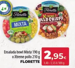 Spar Tenerife FLORETTE Ensalada bowl Mixta o Xtreme pollo oferta