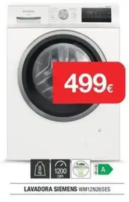 Milar SIEMENS Lavadora wm12n265es oferta
