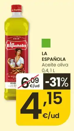 Eroski LA ESPAÑOLA Aceite oliva 0,4 oferta