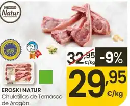 Eroski EROSKI NATUR Chuletillas de Ternasco de Aragón oferta