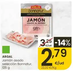 Eroski ARGAL Jamón asado selección Bonnatur oferta