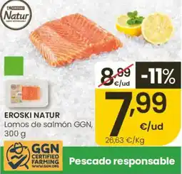 Eroski EROSKI NATUR Lomos de salmón GGN, oferta