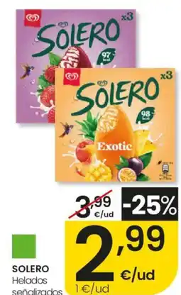 Eroski SOLERO Helados señalizados oferta