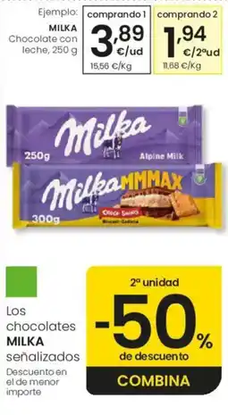 Eroski MILKA Los chocolates señalizados oferta