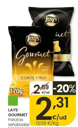 Eroski LAY'S GOURMET Patatas señalizadas oferta