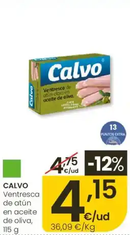Eroski CALVO Ventresca de atún en aceite de oliva, oferta