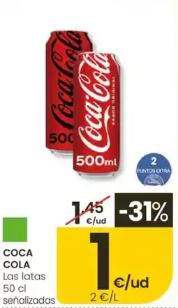 Eroski COCA COLA Las latas oferta