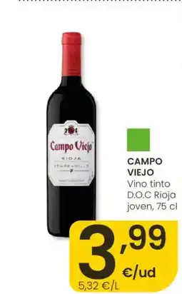 Eroski CAMPO VIEJO Vino tinto D.O.C Rioja joven oferta