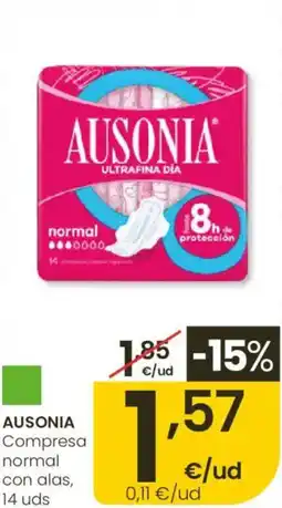 Eroski AUSONIA Compresa normal con alas oferta