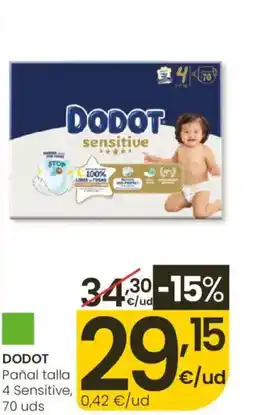 Eroski DODOT Pañal talla 4 Sensitive oferta