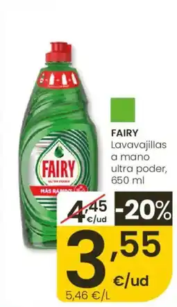 Eroski FAIRY Lavavajillas a mano ultra poder oferta