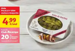 Alcampo PALILLO Y VIDA Gilda anchoa o boquerón oferta