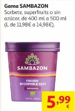 Alcampo SAMBAZON Gama Sorbete, superfruits o sin azúcar oferta
