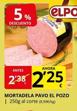Supermercados MAS EL POZO Mortadela pavo oferta