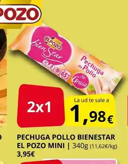 Supermercados MAS EL POZO Pechuga pollo bienestar mini oferta