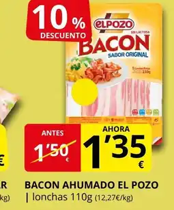 Supermercados MAS EL POZO Bacon ahumado oferta