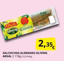 Supermercados MAS ARGAL Salchichas alemanas oliving oferta