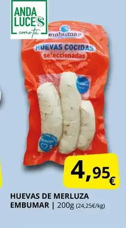Supermercados MAS EMBUMAR Huevas de merluza oferta