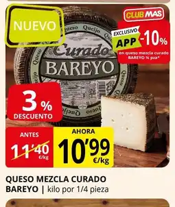 Supermercados MAS BAREYO Queso mezcla curado oferta