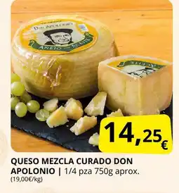 Supermercados MAS DON APOLONIO Queso mezcla curado oferta
