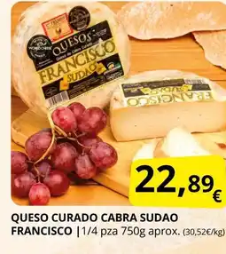 Supermercados MAS Queso curado cabra sudao francisco oferta