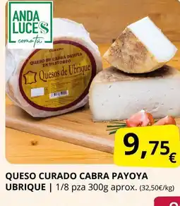 Supermercados MAS Queso curado cabra payoya ubrique oferta