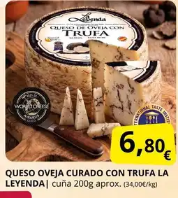 Supermercados MAS LA LAYENDA Queso oveja curado con trufa oferta