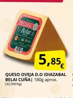 Supermercados MAS Queso oveja d.o idiazabal belai cuña oferta