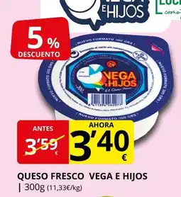 Supermercados MAS VEGA E HIJOS Queso fresco oferta