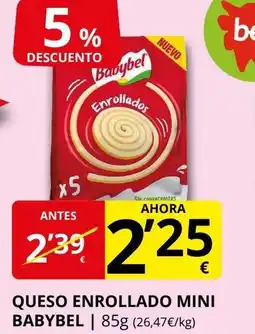Supermercados MAS MINI BABYBEL Queso enrollado oferta