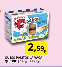 Supermercados MAS LA VACA QUE RIE Queso palitos oferta