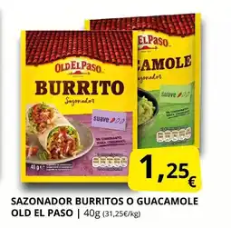 Supermercados MAS OLD EL PASO Sazonador burritos o guacamole oferta