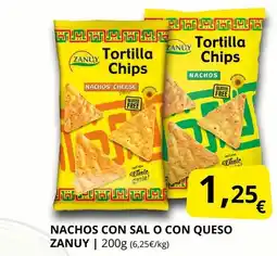 Supermercados MAS ZANUY Nachos con sal o con queso oferta