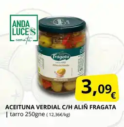 Supermercados MAS FRAGATA Aceituna verdial c/h alin oferta
