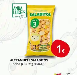 Supermercados MAS SALADITOS Altramuces oferta