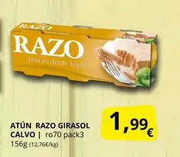 Supermercados MAS CALVO Atún razo girasol oferta
