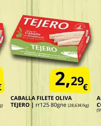 Supermercados MAS TEJERO Caballa filete oliva oferta