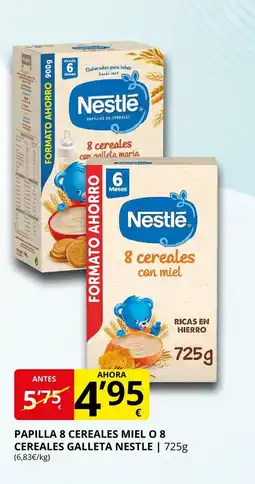 Supermercados MAS Papilla 8 cereales miel o 8 cereales galleta nestle oferta