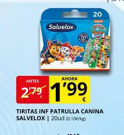 Supermercados MAS SALVELOX Tiritas inf patrulla canina oferta