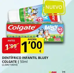 Supermercados MAS COLGATE Dentífrico infantil bluey oferta
