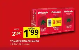 Supermercados MAS ORLANDO Tomate frito orlan oferta