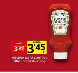 Supermercados MAS HEINZ Ketchup extra control oferta