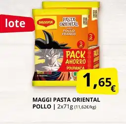 Supermercados MAS MAGGI Pasta oriental pollo oferta