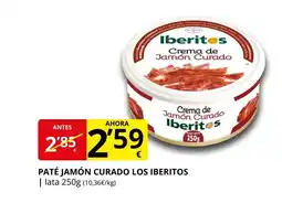 Supermercados MAS LOS IBERITOS Paté jamón curado oferta