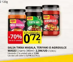 Supermercados MAS MAGGI Salsa tikka masala, teriyaki o agridulce oferta