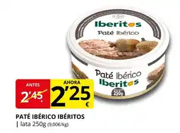 Supermercados MAS IBÉRITOS Paté ibérico oferta
