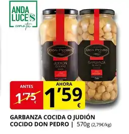 Supermercados MAS DON PEDRO Garbanza cocida o judión cocido oferta