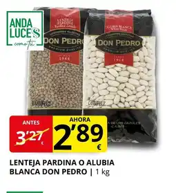 Supermercados MAS DON PEDRO Lenteja pardina o alubia blanca oferta