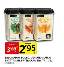 Supermercados MAS CARMENCITA Sazonador pollo, verduras air o patatas air fryer oferta