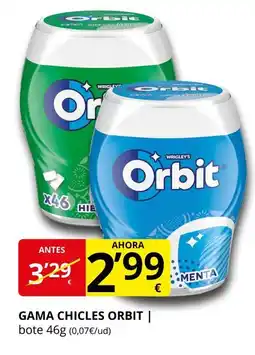 Supermercados MAS ORBIT Gama chicles oferta
